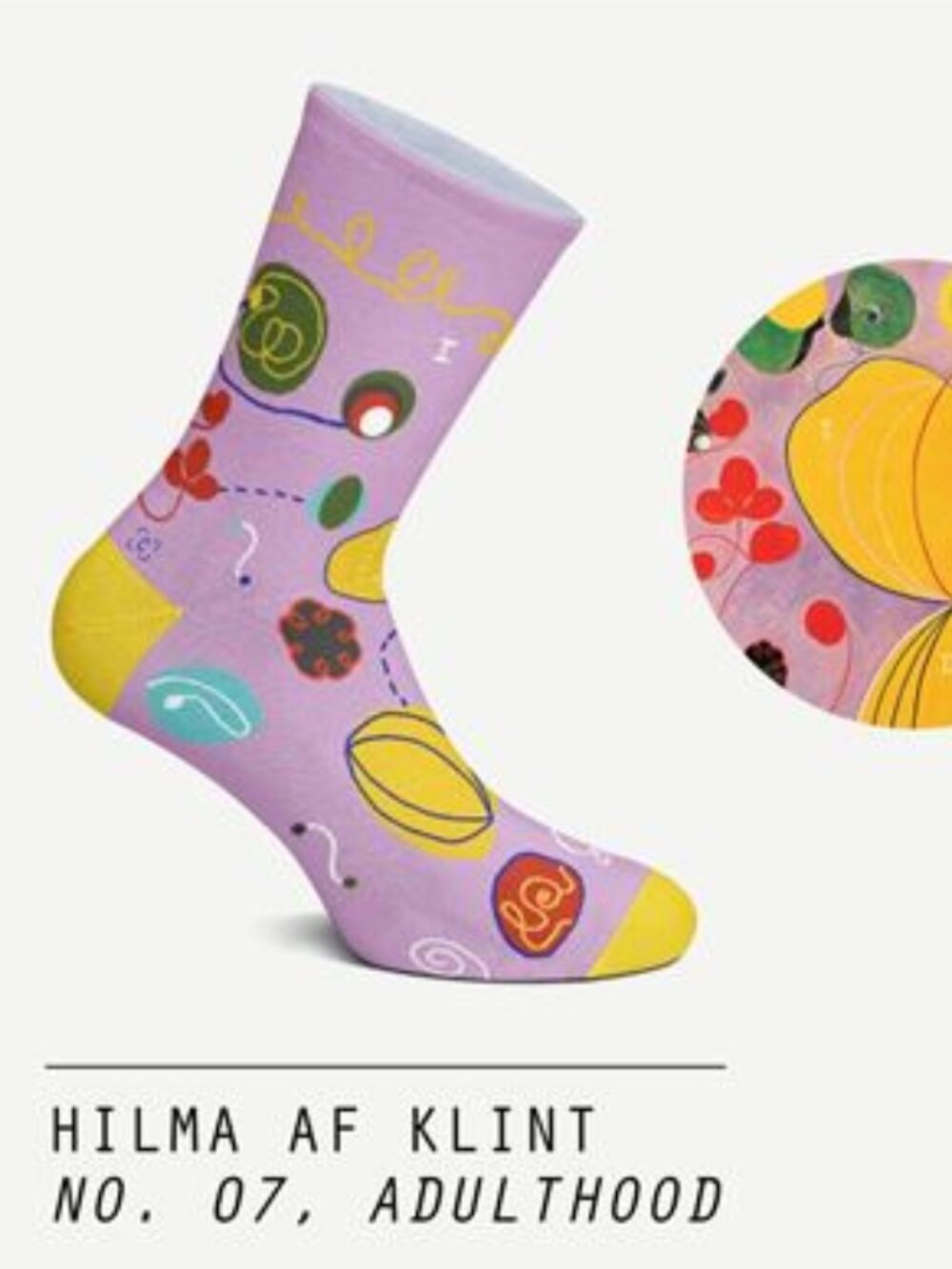 NWT Curator Hilma Af Klint No. 7 Adulthood Painting Socks, L US 10-12.5